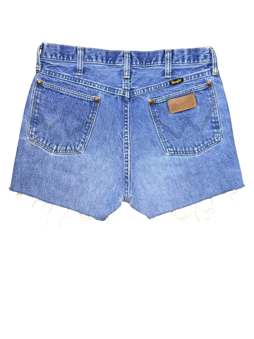 Vintage Wrangler High Rise Cutoff Shorts Distressed Size 13/14 🇺🇸
